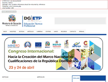 Tablet Screenshot of dgetp.edu.do